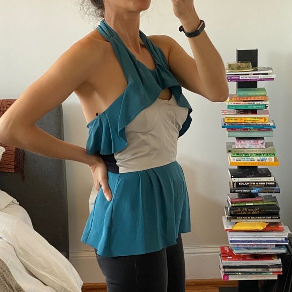 Vena Cava Silk Halter / Bustier Top Size 4 - Picture 3 of 7